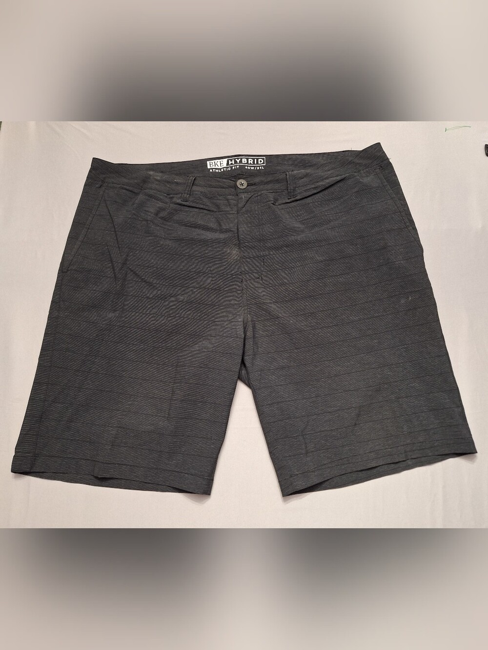 BKE Hybrid Men's Gray Athletic Fit Hybrid Shorts, Size 40W